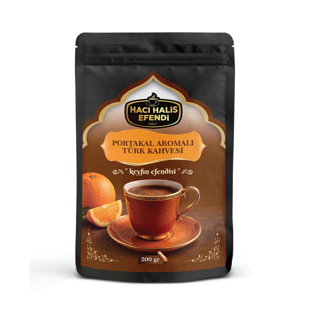 Hacı Halis Efendi Portakal Aromalı Türk Kahvesi 200gr