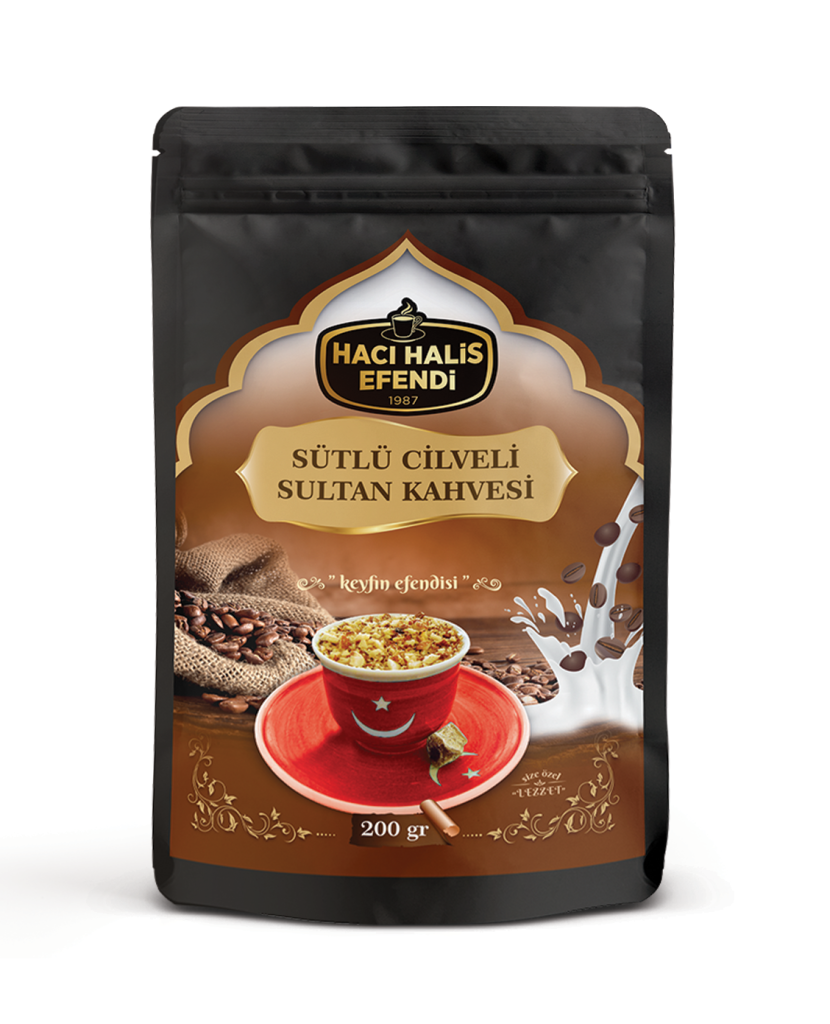 Hacı Halis Efendi Sütlü Cilveli Sultan Kahvesi 200gr ve Sütlü Cilveli Sultan Kahvesi Özel Karışımı 200gr