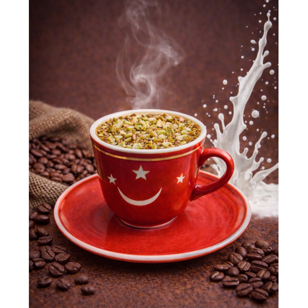 Hacı Halis Efendi Sütlü Cilveli Sultan Kahvesi 200gr ve Sütlü Cilveli Sultan Kahvesi Özel Karışımı 200gr