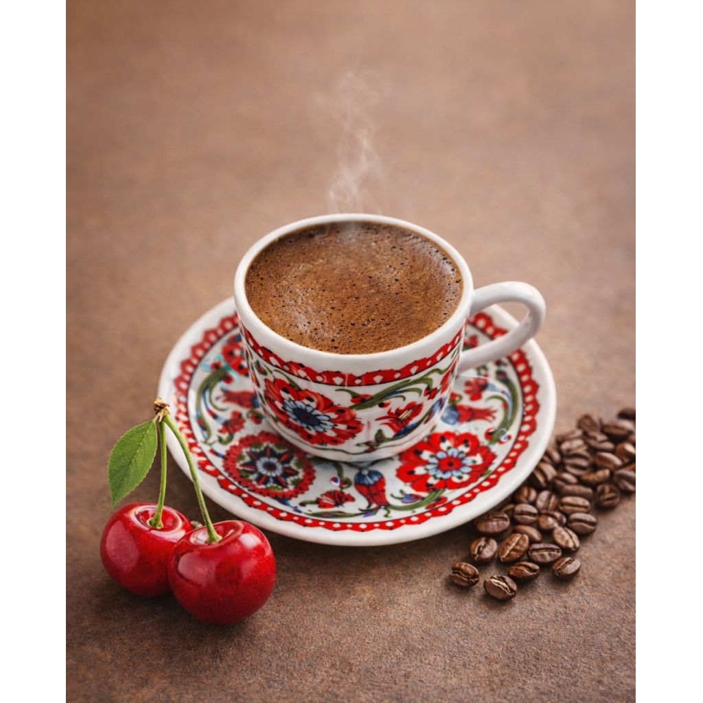 Hacı Halis Efendi Vişne Aromalı Türk Kahvesi 200gr